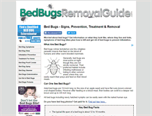 Tablet Screenshot of bedbugsremovalguide.com